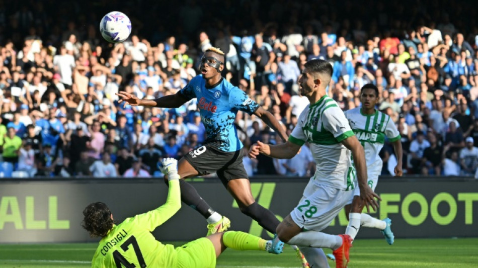Osimhen treble fires Napoli six clear, Juve squeeze past Lecce