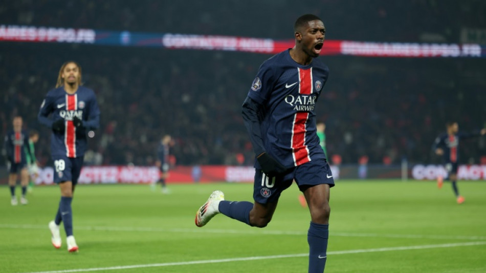 L&iacute;der isolado, PSG vence Saint-&Eacute;tienne (2-1) com dois gols de Dembel&eacute;