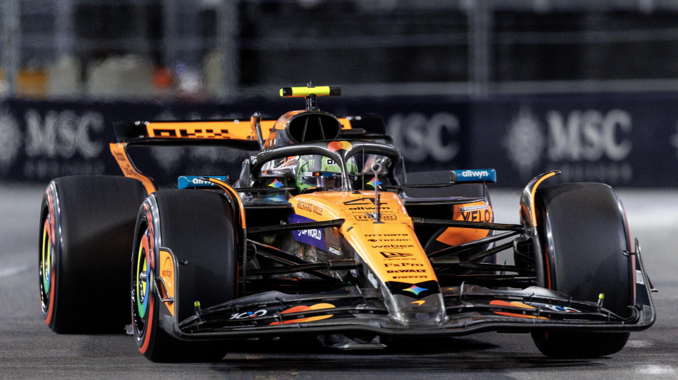 F1: Las Vegas, Norris il pi&ugrave; veloce nelle seconde libere