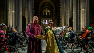 A New York, des cyclistes "b&eacute;nis" &agrave; l'&eacute;glise pour les prot&eacute;ger des accidents