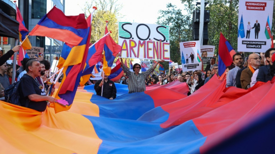 Tausende Armenier demonstrieren in Br&uuml;ssel gegen Aserbaidschan
