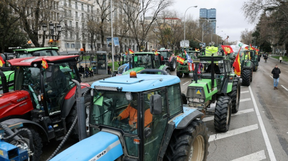 Espagne: des milliers d'agriculteurs avec leurs tracteurs &agrave; Madrid contre l'accord UE-Mercosur